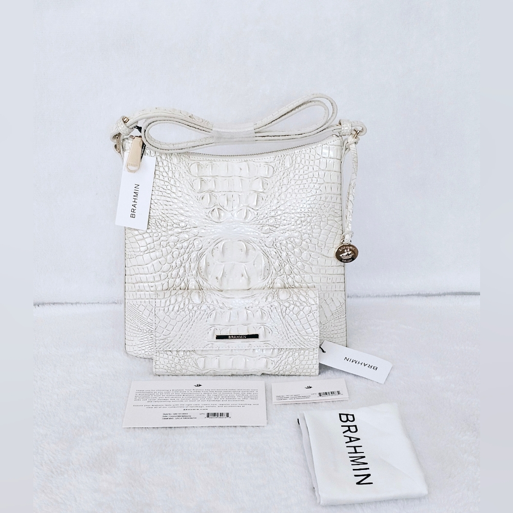 NWT Brahmin COCONUT MILK Katie w/Cordelia Wallet